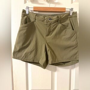 Patagonia Women's Quandary Shorts Olive Green Size 6; 5” inseam